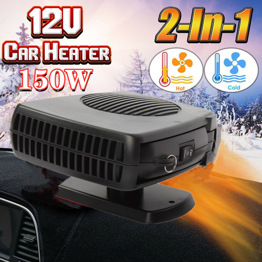 2 in 1 Car Heating Fan, 12V Car Heater Defroster Windshield Demister