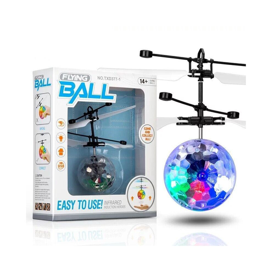 (01 RC Helicopters) Electric Flying Ball Toy, Helicopter Led Light, Quadcopter, Infrared Sensor Toys