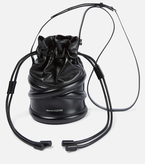 Soft Curve leather bucket bag
