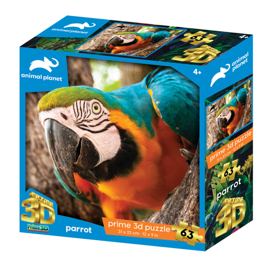 Parrot 63pc Prime 3D Effect Animal Planet Jigsaw Puzzle