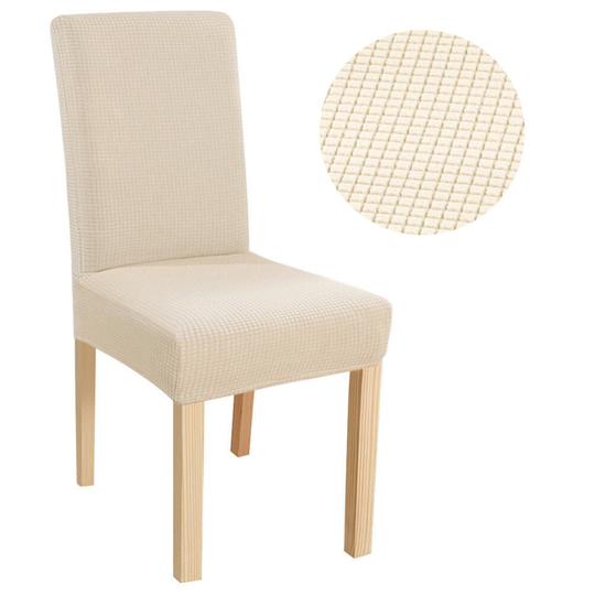 (Cream, 1) Dining Banquet Chair Washable Removable Stretch Slipcover Covers Protector - 4 Pack (Cream)