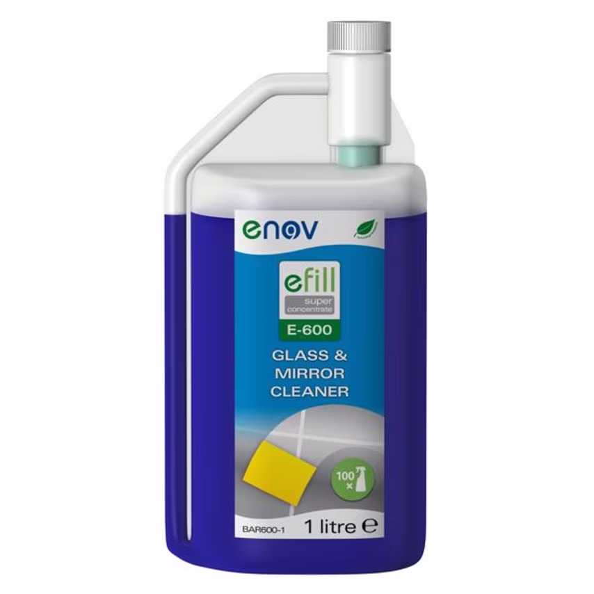 eFill E-600 Glass and Mirror Cleaner Super Concentrate 6 x 1 Litre