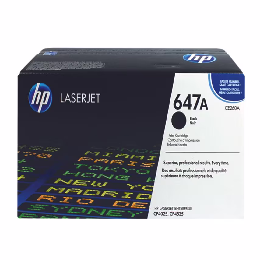 HP CE260A 647A Black Toner 8.5K