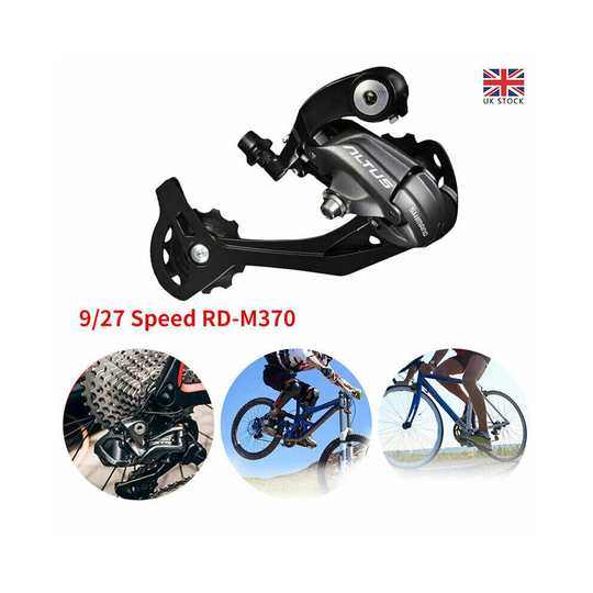 For Shimano Altus RD-M370 9-Speed SGS Rear Derailleur Black UK
