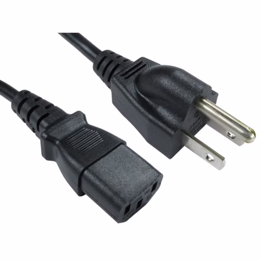 Cables Direct Cables 2M Us Plug M IEC C13 F Black POW Cab