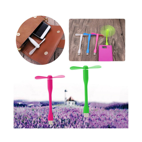 (White) Mini USB Cooling Fan Portable Super Mute Low Power for Power Bank Laptop Tablet