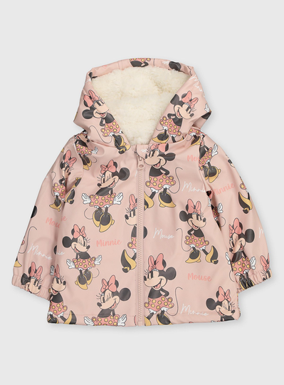 Disney Pink Minnie Mouse Borg Lined Mac - 2-3 years