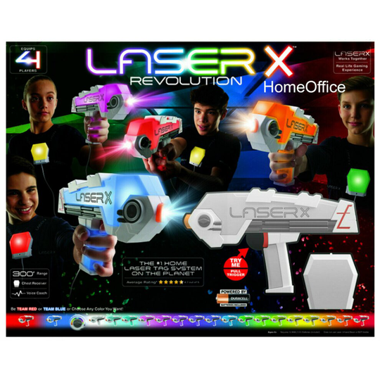 Laser X Revolution Gaming Set - 4 Player Laser Gun Shooter Laser Pack