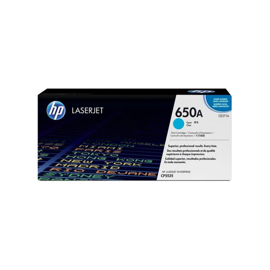 HP HP 650A Cyan Standard Capacity Toner 15K pages for HP Color LaserJet Enterpri