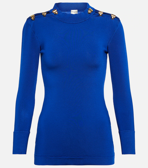 Embellished knit top