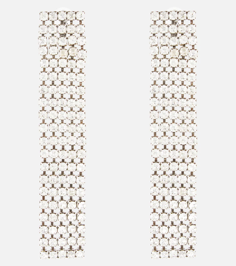 Crystal-embellished drop earrings