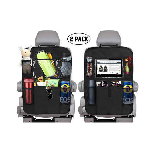2Pcs Multi Hanging Car Rear Seat Back Storage Bag Pocket Mesh Auto Trunk Stowing Tidying