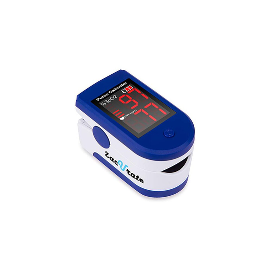 Zacurate 500CL Fingertip Pulse Oximeter Blood Oxygen Saturation Monitor with Silicone Cover, Batteries and Lanyard (Mystic Blue)