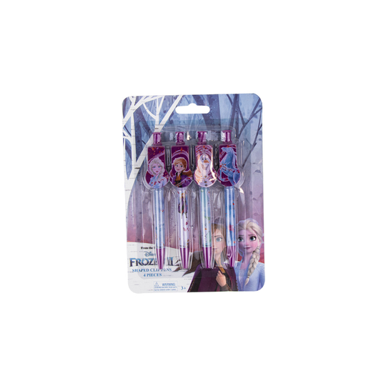 DISNEY Frozen 2 4 Clip Pens Stationery Elsa Anna Olaf Character Pen