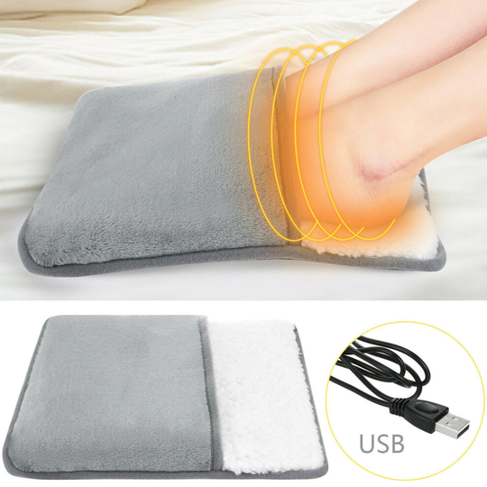 Electric Foot Warmer Soft Heating Pad Feet Warmer Slippers Winter USB