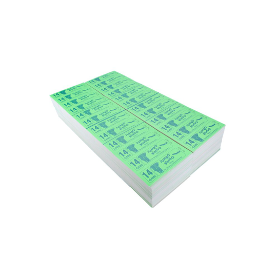 Jumbo Bingo Ticket Booklets, 12 to View, 14 Game