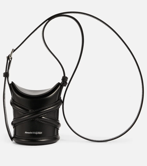 Curve Mini leather bucket bag