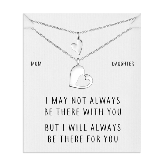 Mother Daughter Piece of My Heart Necklace Set
