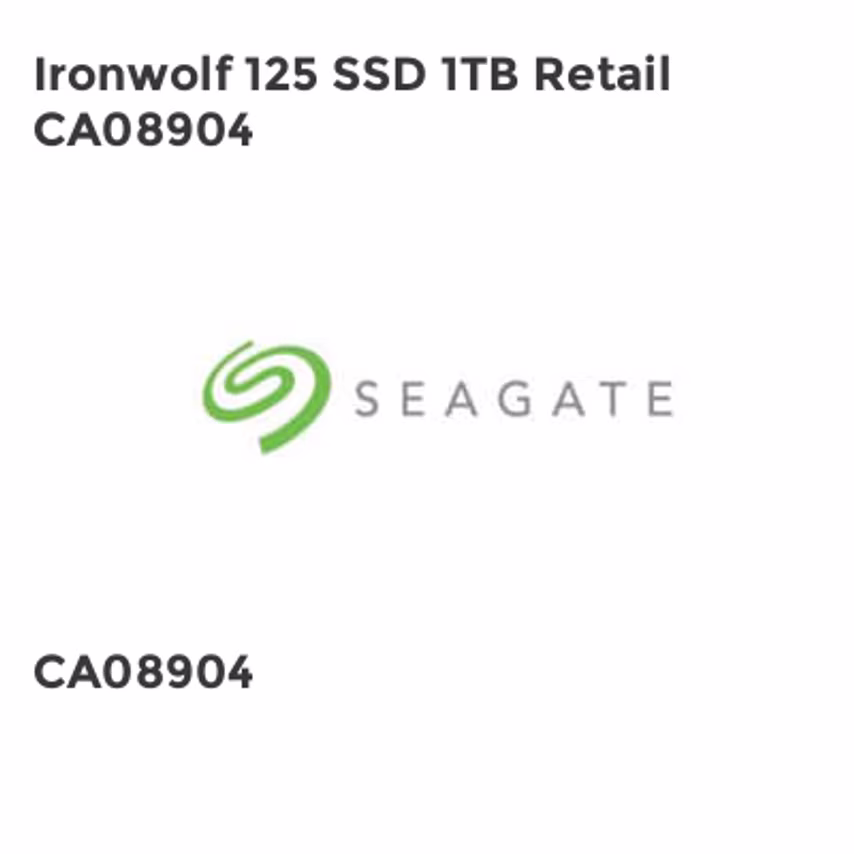 Seagate Ironwolf 125 SSD 1TB Retail CA08904