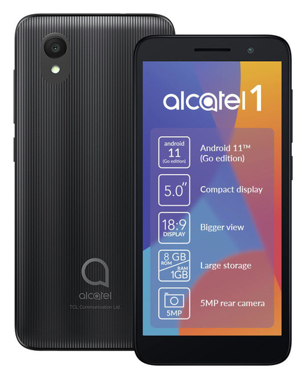 SIM Free Alcatel 1 Mobile Phone - Black