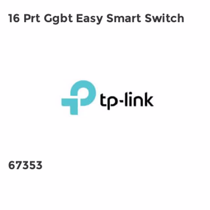 TP-Link 16 Prt Ggbt Easy Smart Switch