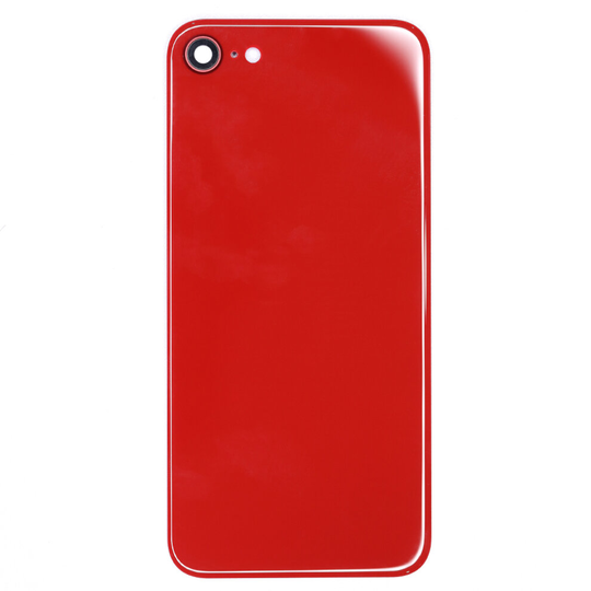 For iPhone 8 - Rear Glass Back Cover with Camera Lens - Red