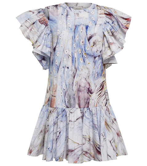 Printed cotton minidress