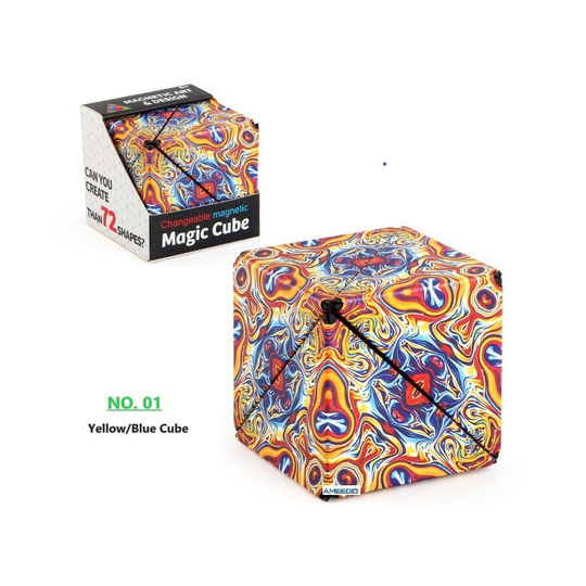 (Yellow/Blue) 72 shapes Magnet Fidget 3D Magic Cube