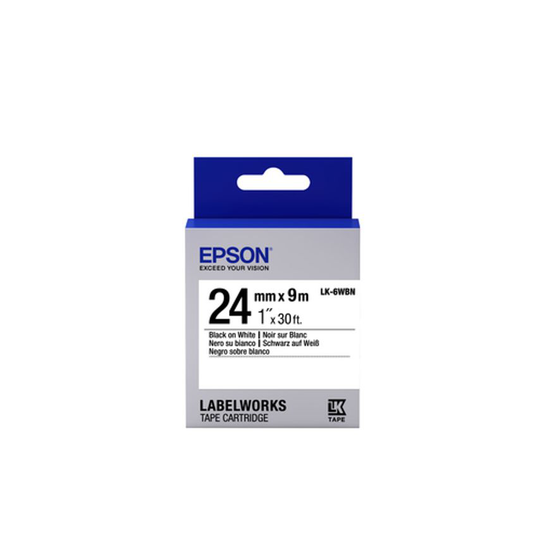 Epson Tape - Lk-6Wbn Std Blk-/Wht 24/- you get 8
