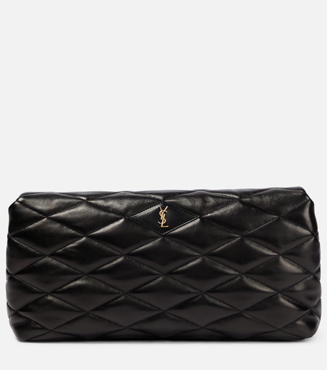 Sade Puffer quilted leather clutch