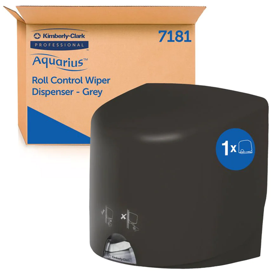 Aquarius Roll Control Wiper Dispenser 7181 - Centrefeed Roll Dispenser - 1 x Gre