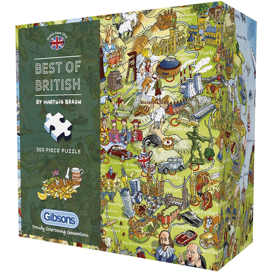 Gibsons Best of British 500 piece Jigsaw Puzzle, gift boxed