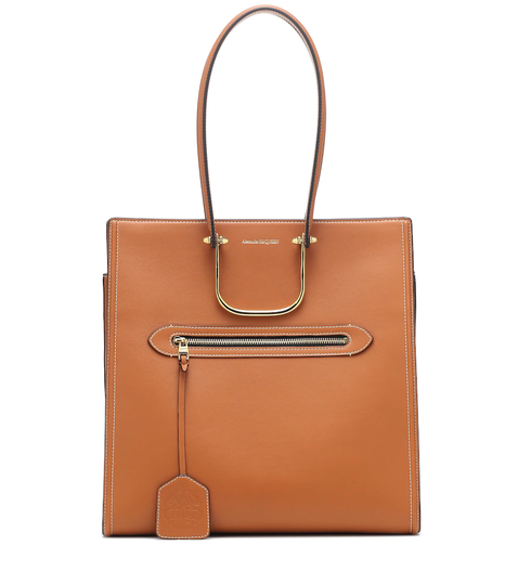Tall Story leather tote