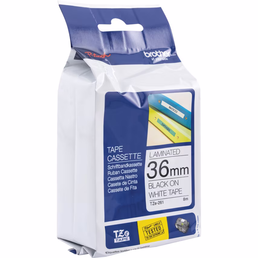Brother TZ-261 36MM P-touch Tape Black/White