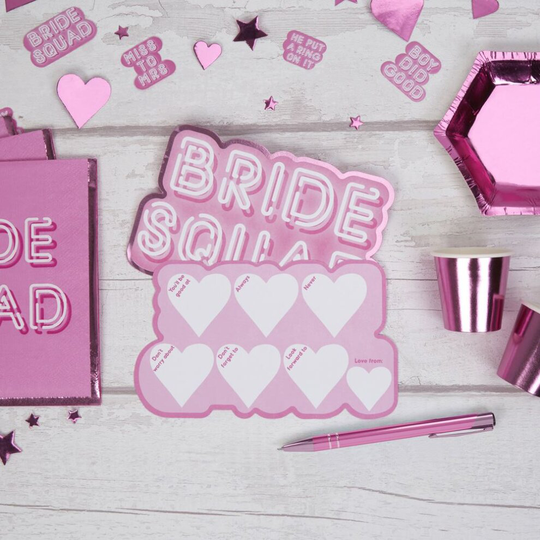 10 Hen Party Advice Cards, Pink Bride Squad Cards, Bachelorette Party Game, Bridal Shower Game, Hen Party Decor, Bridal Party Favours