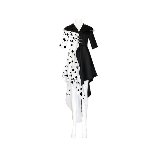 (S) CRUELLA DE VIL DELUXE COSTUME WOMENS COSPLAY HALLOWEEN