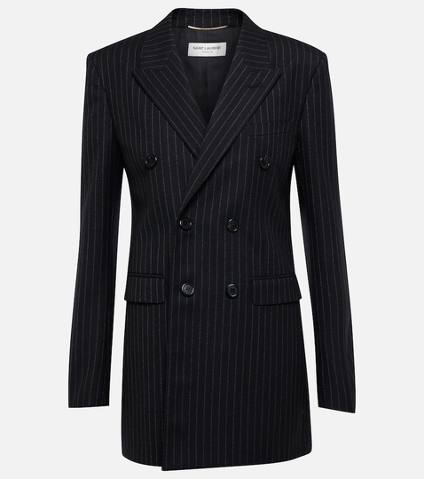 Pinstripe wool jacket
