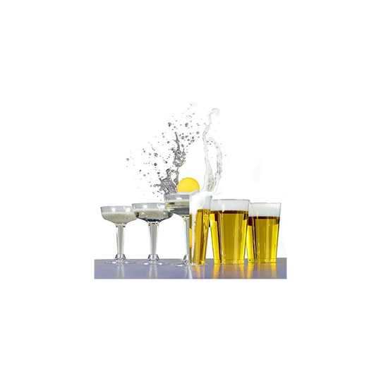 8pc Party Pong Set Party Game Christmas Celebration Glasses & 4 Balls
