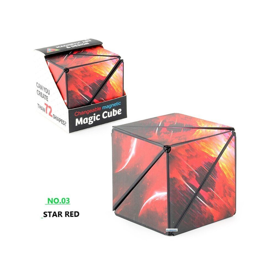 (Star Red) 72 shapes Magnet Fidget 3D Magic Cube