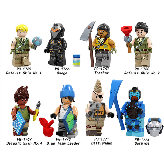 8PCS Fortnite Games Mini Figures Weapons Blocks Kids Toys DIY