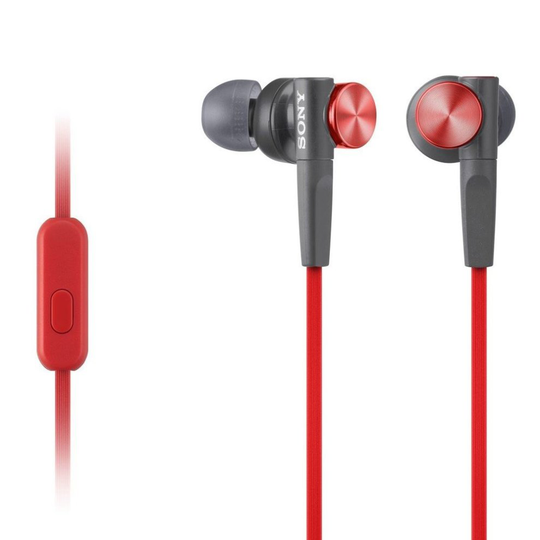 Sony MDRXB50APR Wired In-Ear Headphones Red Foldable With Microphone & Remote