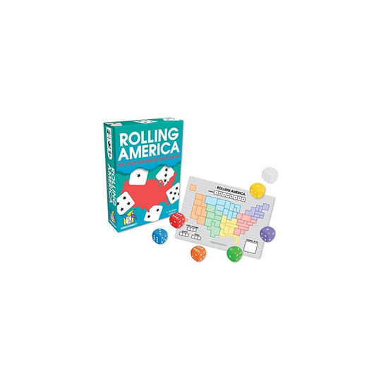 Gamewright Rolling America, The Star Spangled Dice Action Game Multi-colored, 5