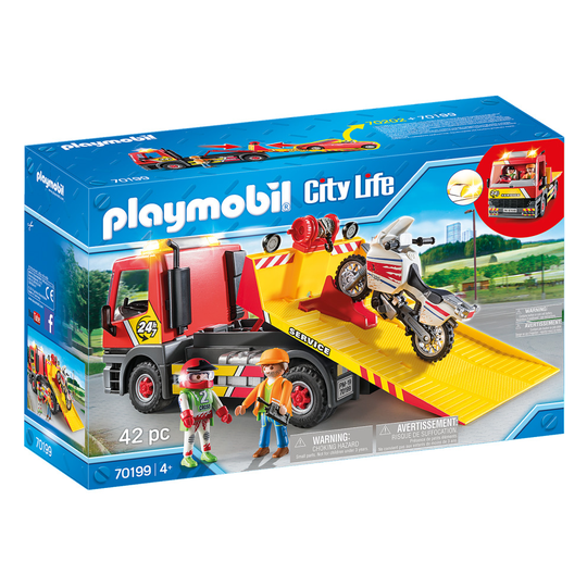 Playmobil 70199 City Life Towing Service 42PC Playset