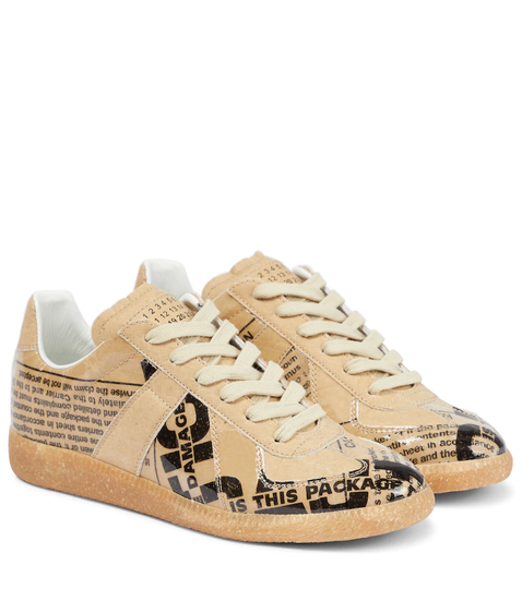 Replica suede-trimmed sneakers