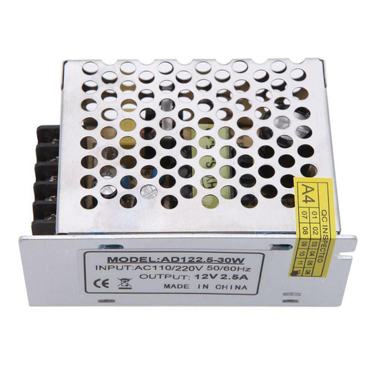 (IP20 DC 12V 30W 2.5A Power Supply LED Driver Transformer Switching driver for LED Strip CCTV) DC 12V Power Supply LED Strip Light - AC 110 -220V