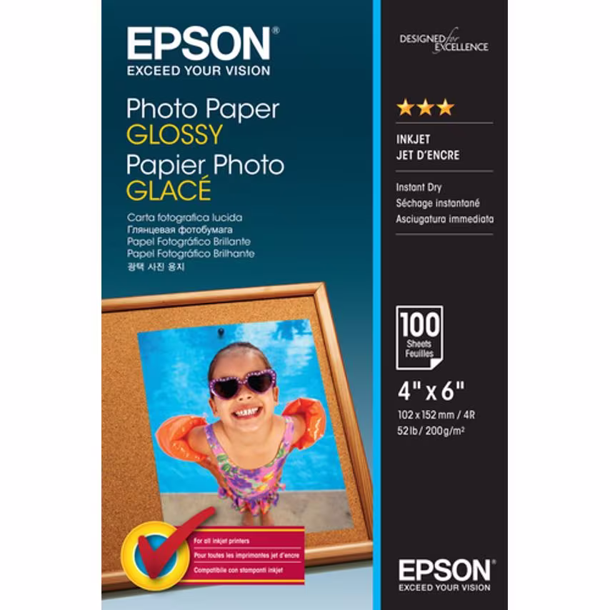 Epson Paper Medium Volume Photo Paper Glossy 10X15CM 100 Sheet