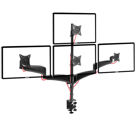 Duronic DM453VX1 Quad Monitor Stand for Four 15-27