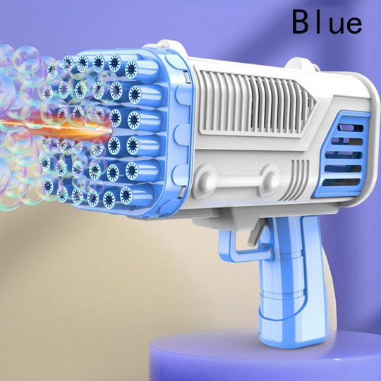 (Blue) Bubble Gun Bubble Bazooka Gun Rocket Launcher Kid