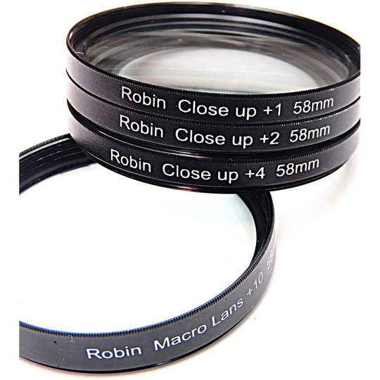 Robin MACRO Close Up Lenses Filter for Canon EOS 4000D, 2000D, 750D 700D 650D 600D 250D 200D 100D 1100D 1200D 1300D 60D that has 18-55mm Len
