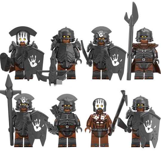 (8 * Orc soldier) Lord of the Rings Building Block Minifigures Toys Best Action Figures Gift Fit Lego